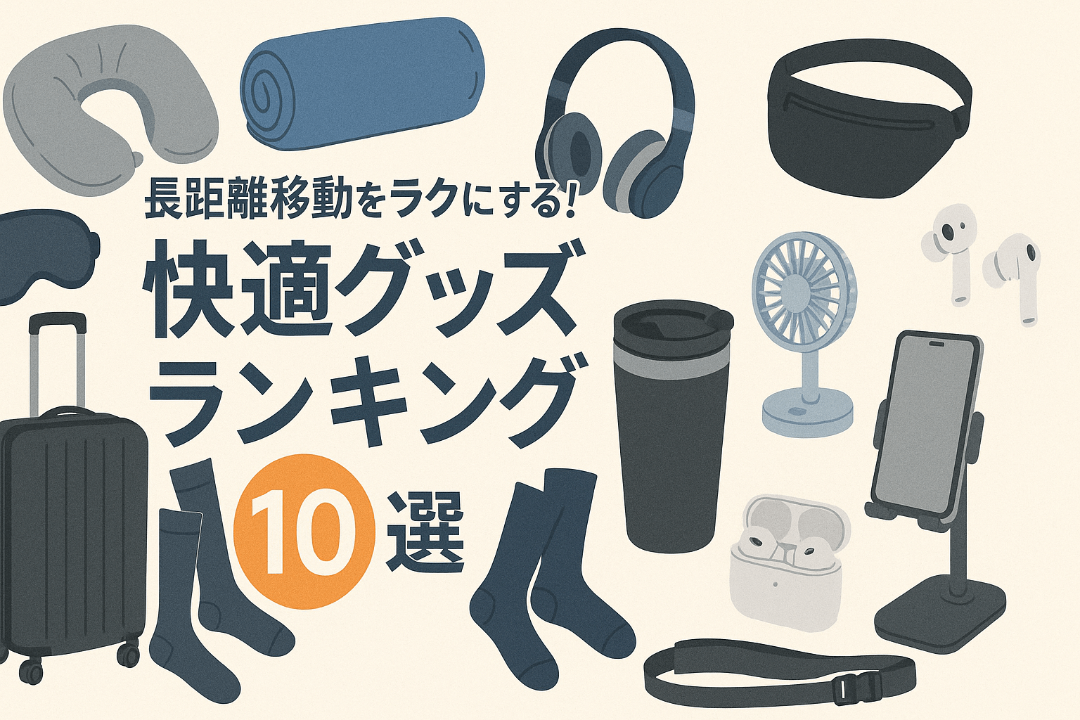 長距離移動をラクにする！快適グッズランキング10選